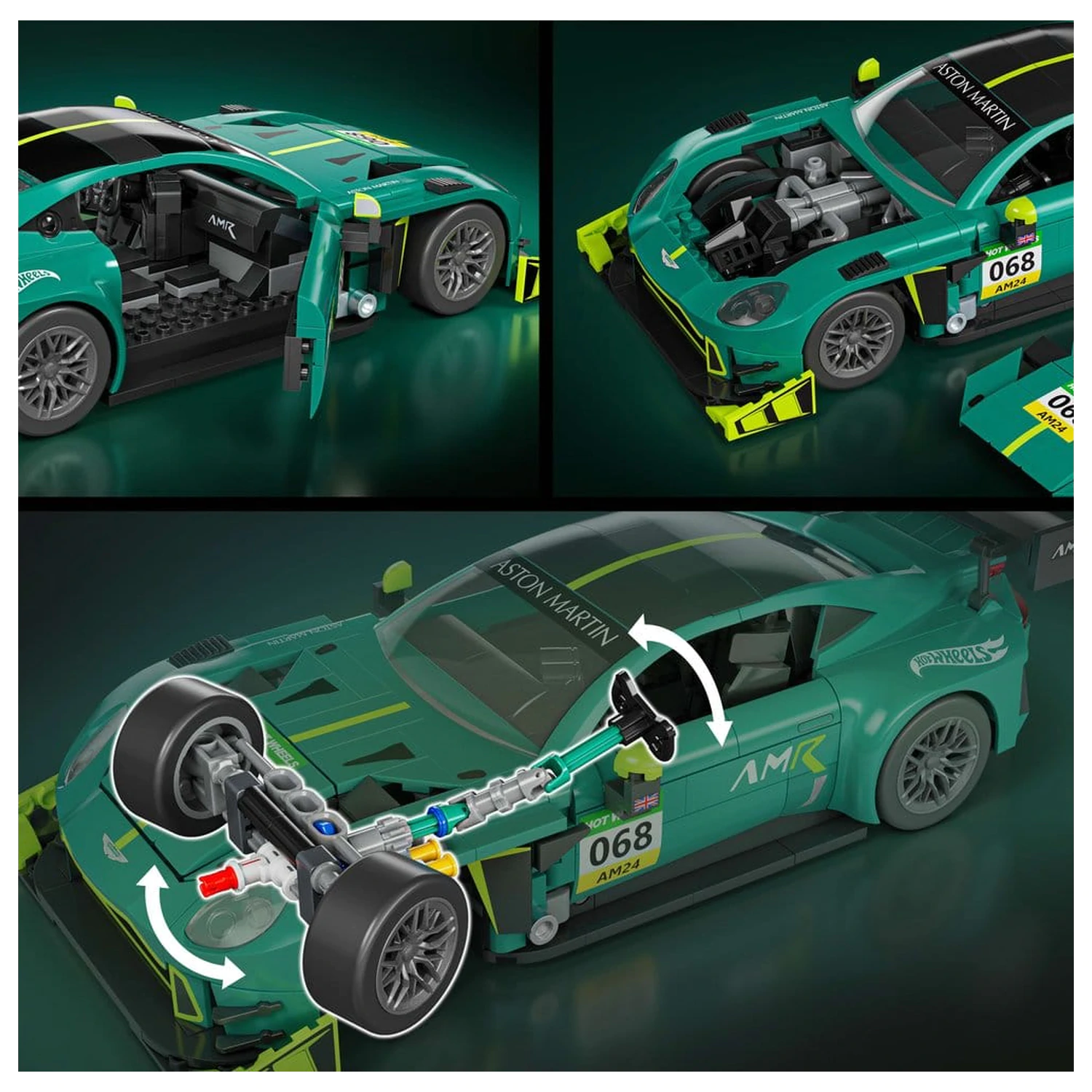 Hot Wheels Elite Mattel Brick Shop građevinski set 1/16 '24 Aston Martin Vantage GT3 fotografija proizvoda