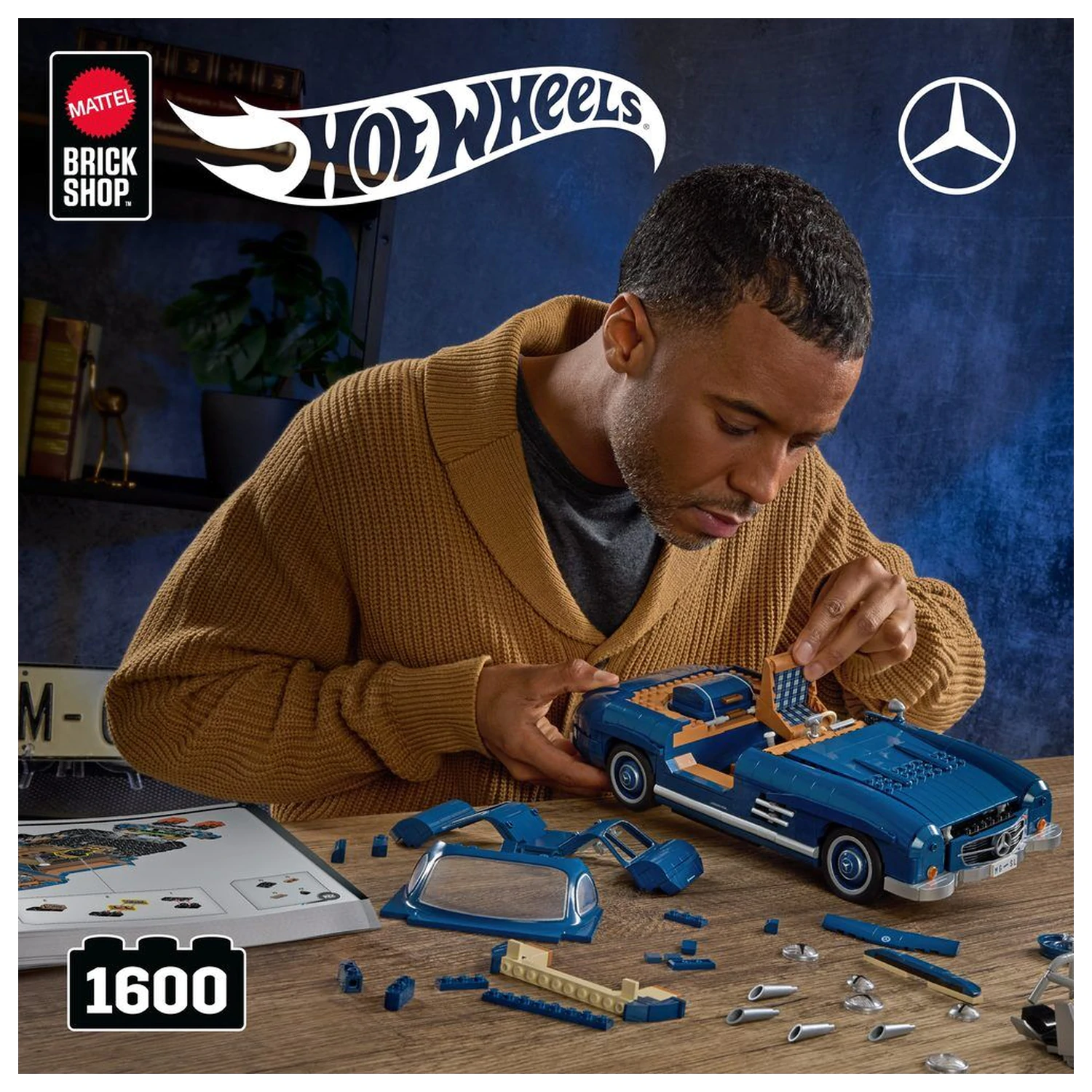 Hot Wheels Mercedes 300SL set za sastavljanje premium konstrukcije fotografija proizvoda