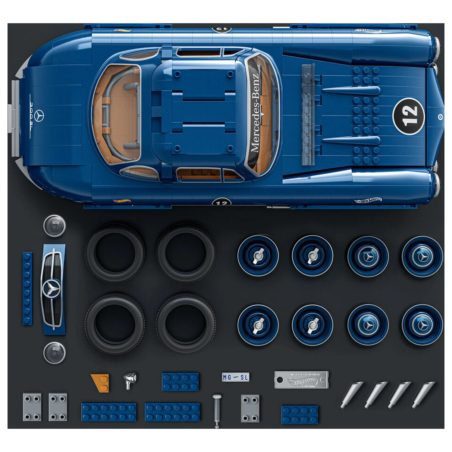 Hot Wheels Mercedes 300SL set za sastavljanje premium konstrukcije fotografija proizvoda