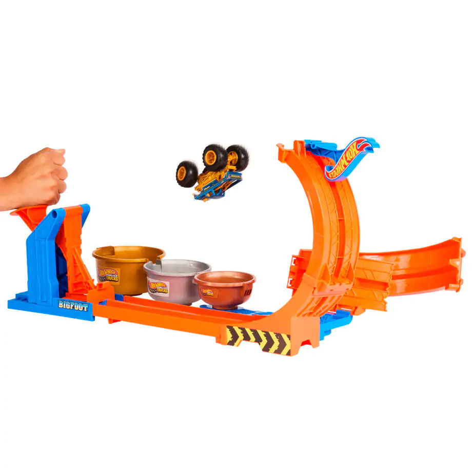 Hot Wheels Monster Trucks Set za igru s petljom i okretanjem za trofej fotografija proizvoda