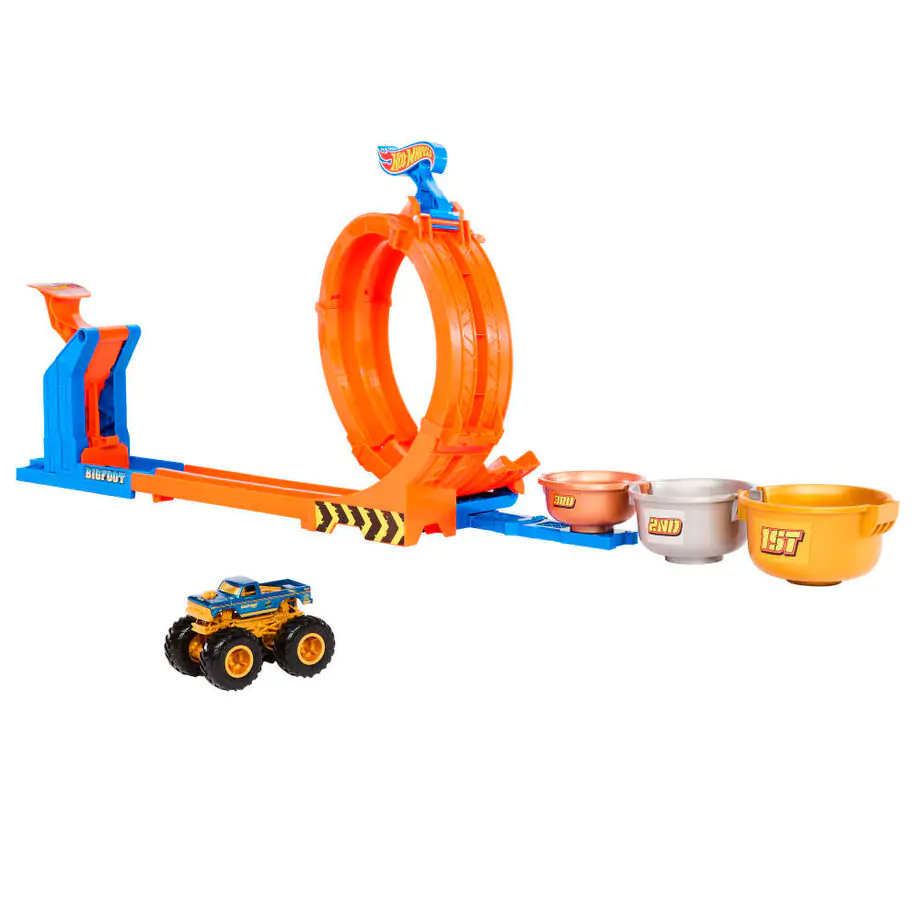 Hot Wheels Monster Trucks Set za igru s petljom i okretanjem za trofej fotografija proizvoda