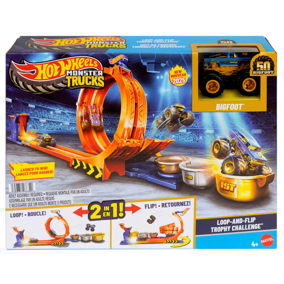 Hot Wheels Monster Trucks Set za igru s petljom i okretanjem za trofej fotografija proizvoda