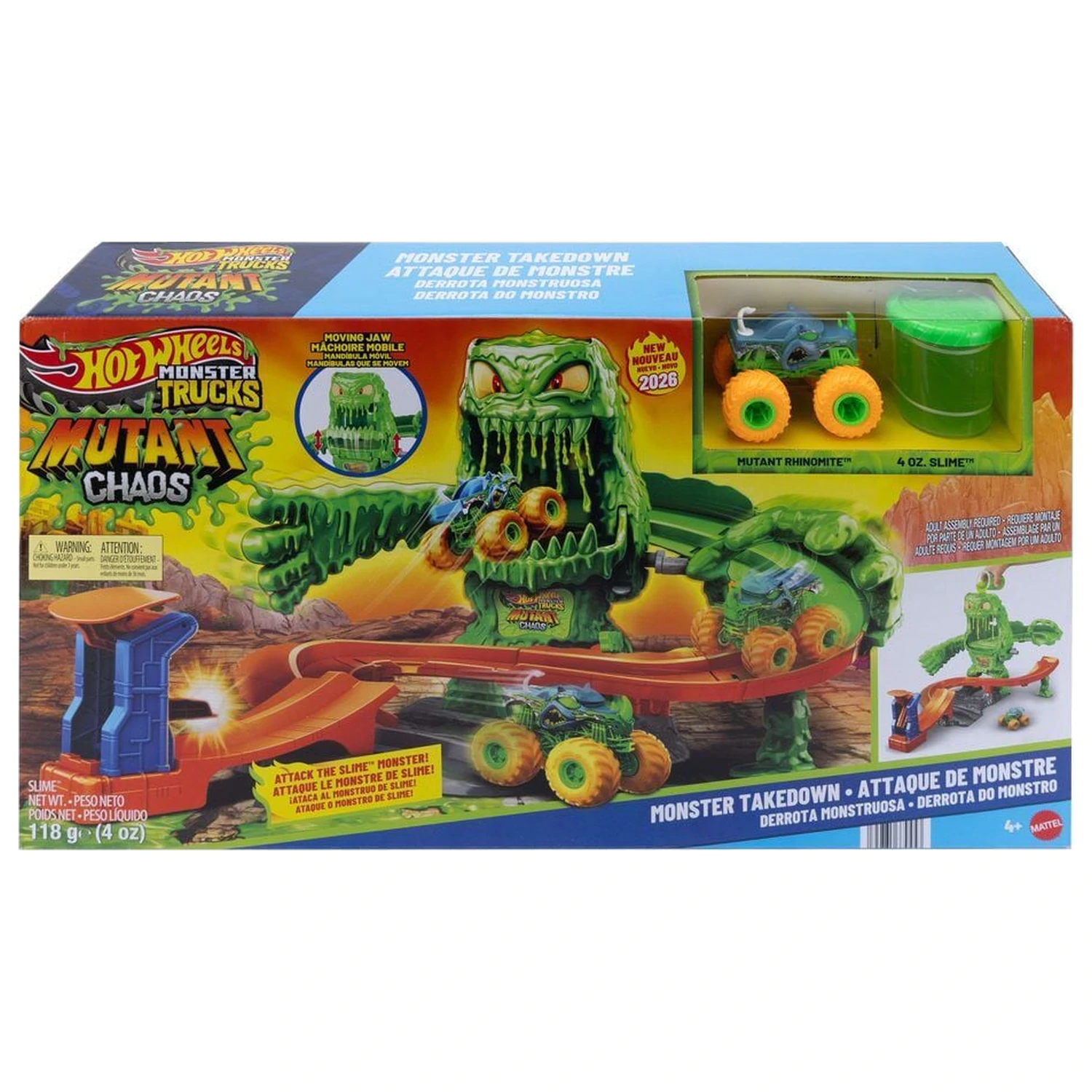 Hot Wheels Monster Trucks Mutant Chaos Monster Takedown Playset  fotografija proizvoda