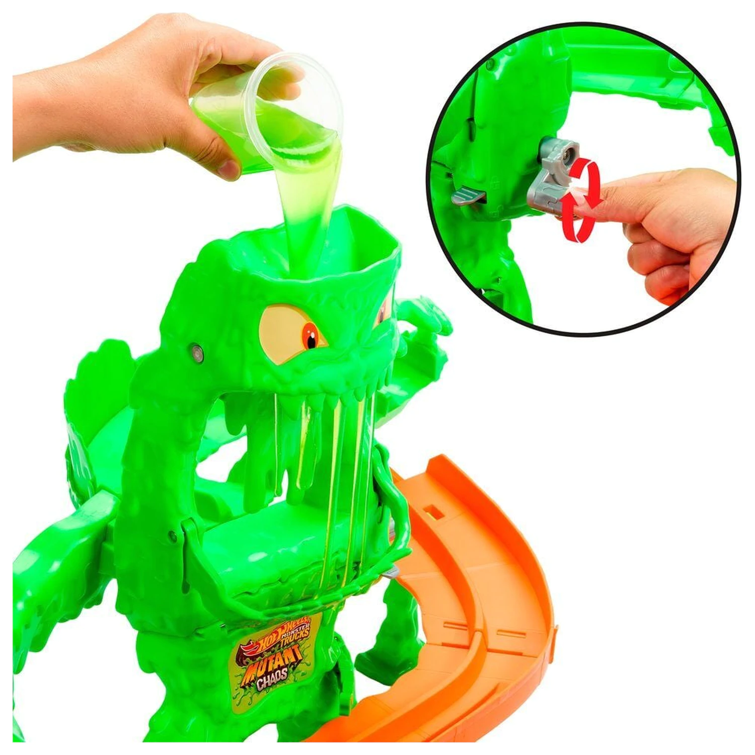 Hot Wheels Monster Trucks Mutant Chaos Monster Takedown Playset  fotografija proizvoda