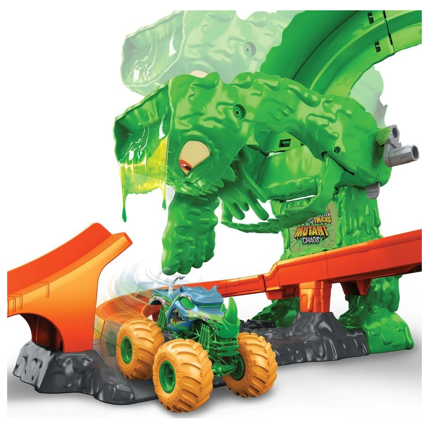 Hot Wheels Monster Trucks Mutant Chaos Monster Takedown Playset  fotografija proizvoda