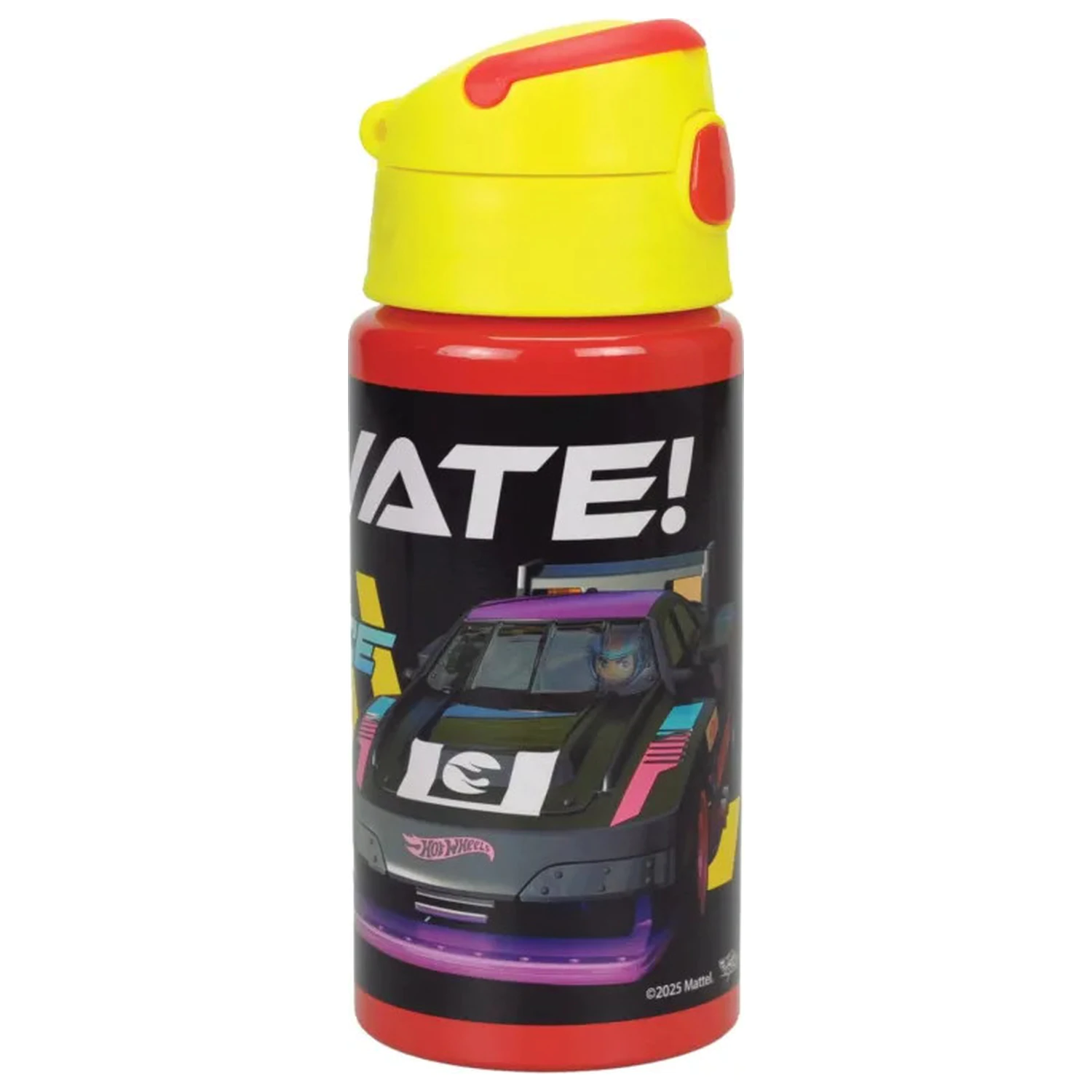 Hot Wheels Race aluminijska boca sa slamkom i vješalicom 500 ml fotografija proizvoda