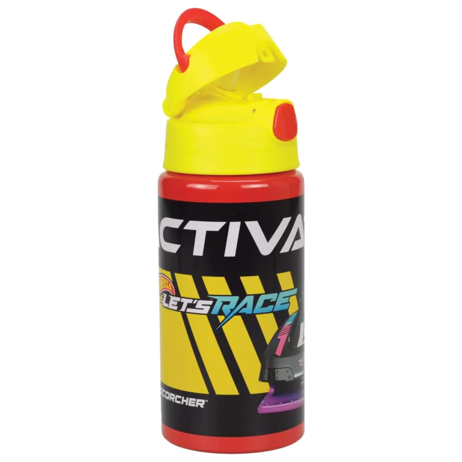 Hot Wheels Race aluminijska boca sa slamkom i vješalicom 500 ml fotografija proizvoda