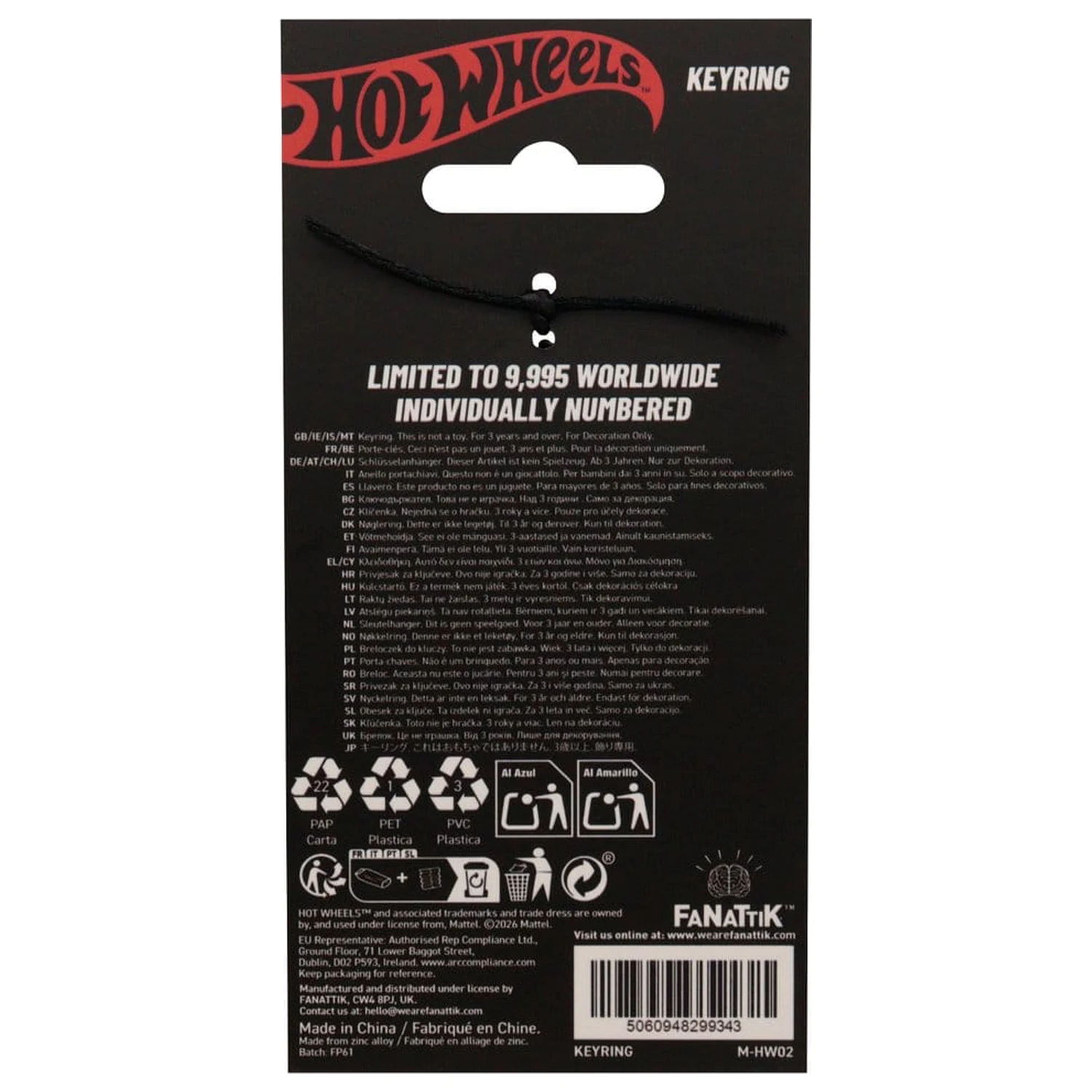 Hot Wheels privjesak za ključeve Race 'Em Collect 'Em Limited Edition fotografija proizvoda
