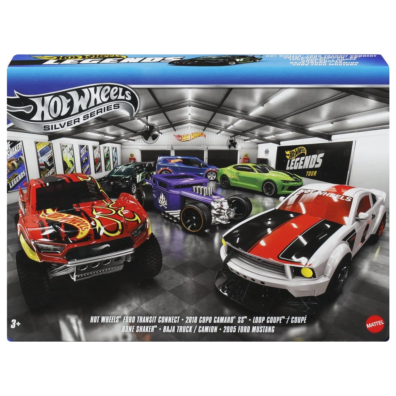 Hot Wheels Silver Series Die-Cast Vozilo Paket od 6 komada 1/64 Legends fotografija proizvoda