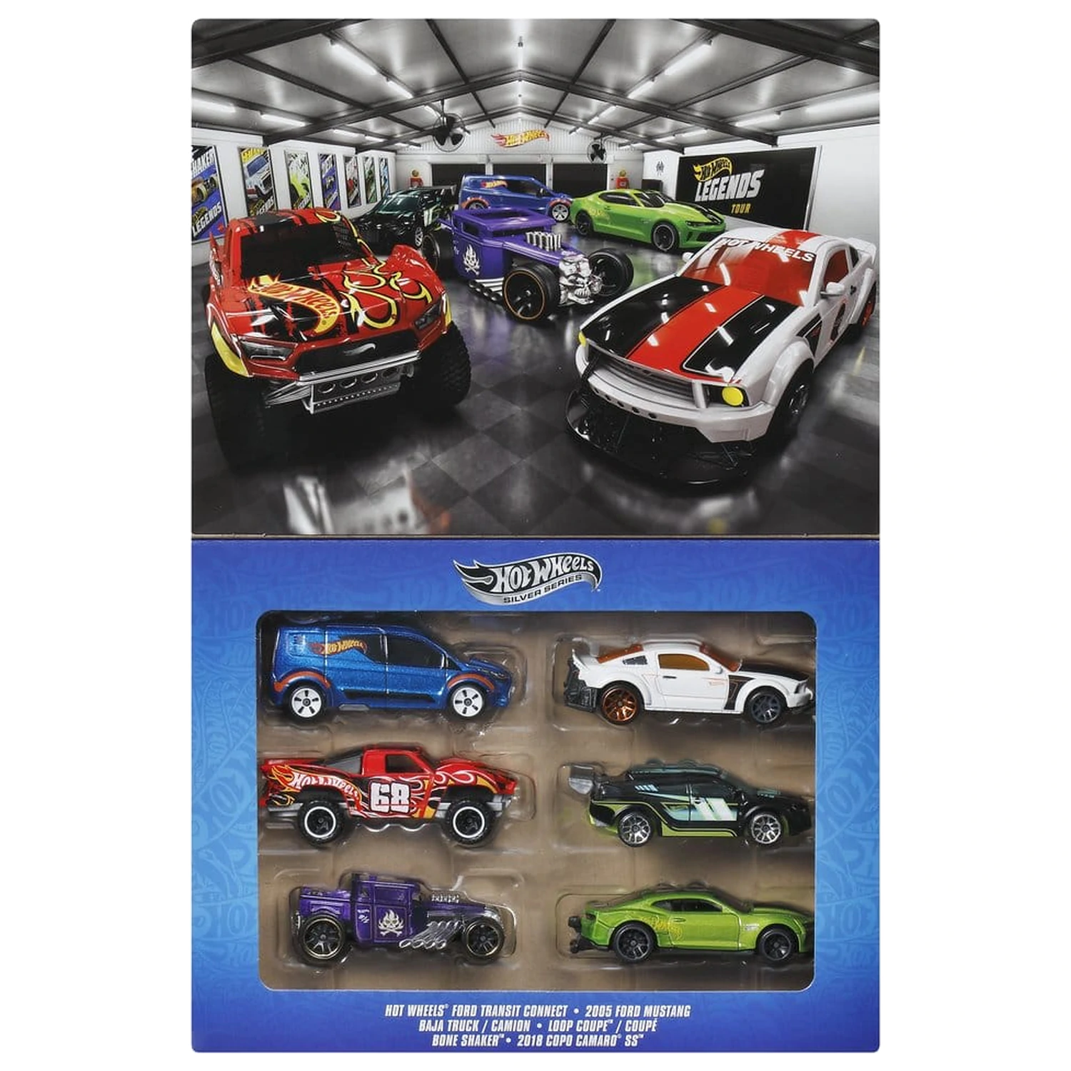 Hot Wheels Silver Series Die-Cast Vozilo Paket od 6 komada 1/64 Legends fotografija proizvoda