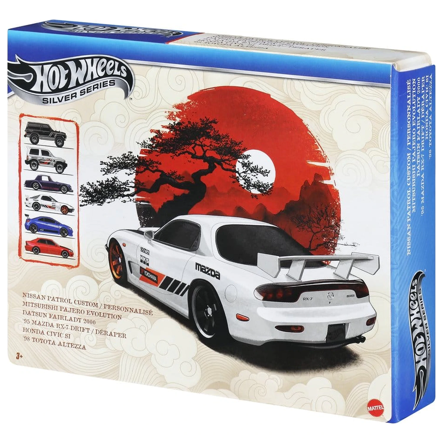 Hot Wheels Silver Series lijevani komplet vozila od 6 komada 1/64 Streets of Japan fotografija proizvoda