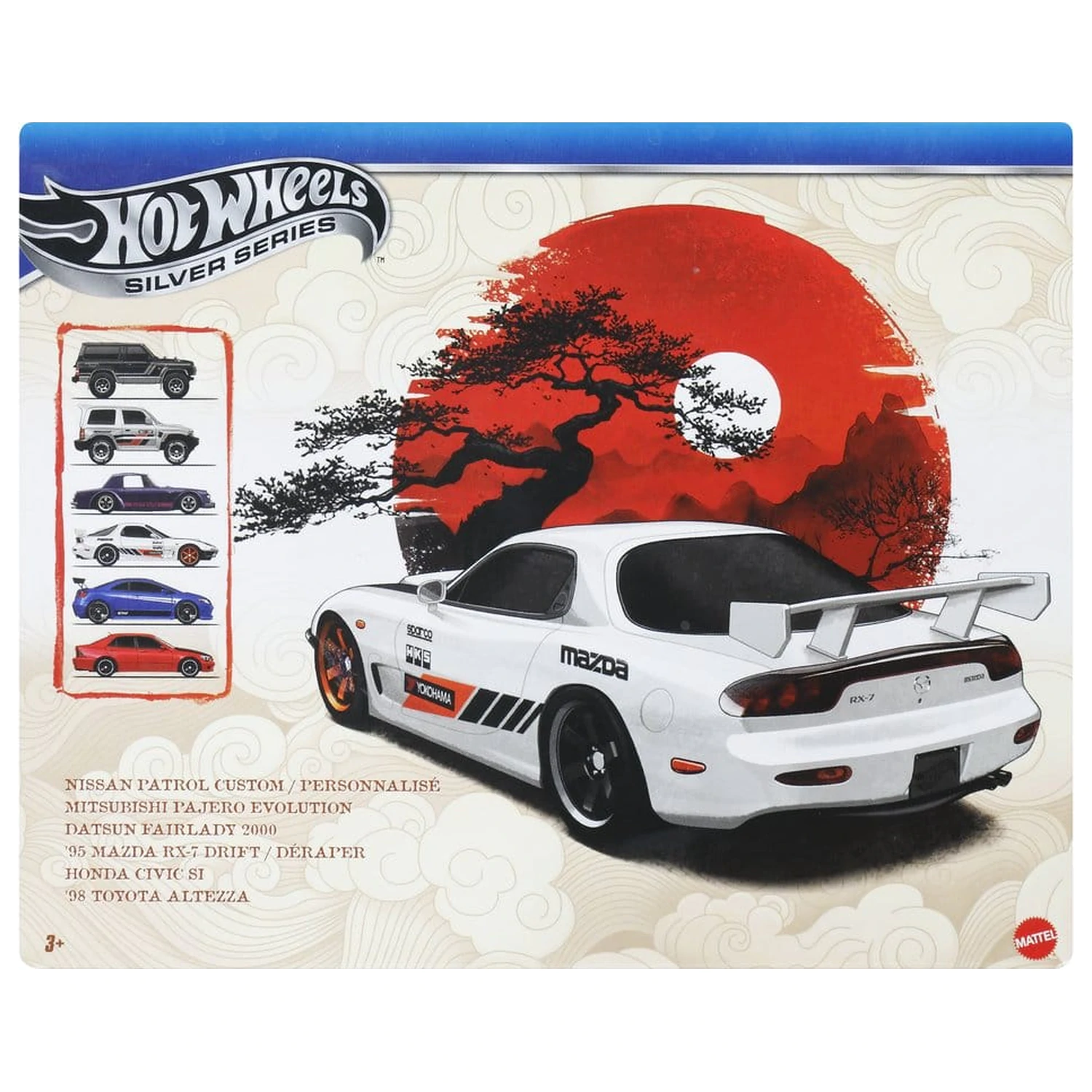 Hot Wheels Silver Series lijevani komplet vozila od 6 komada 1/64 Streets of Japan fotografija proizvoda