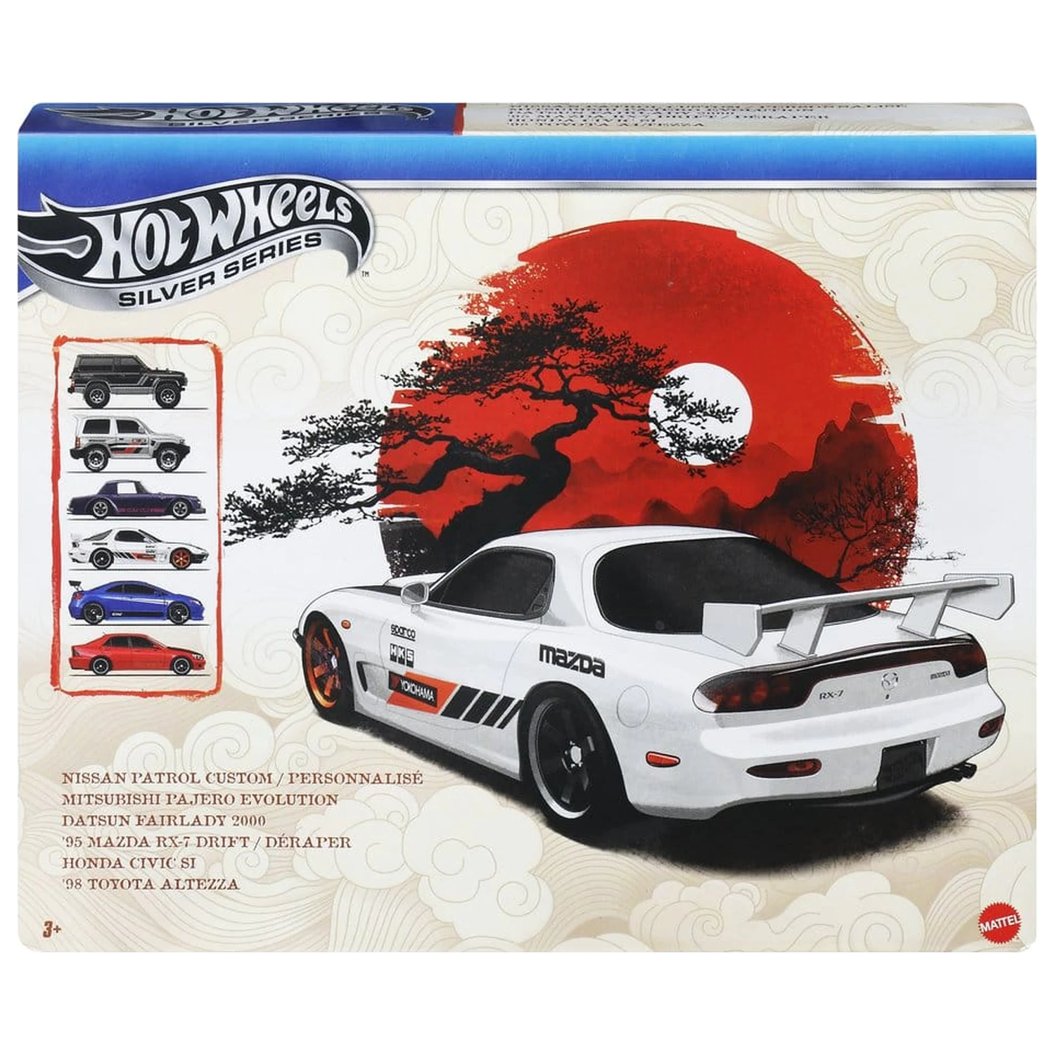 Hot Wheels Silver Series lijevani komplet vozila od 6 komada 1/64 Streets of Japan fotografija proizvoda