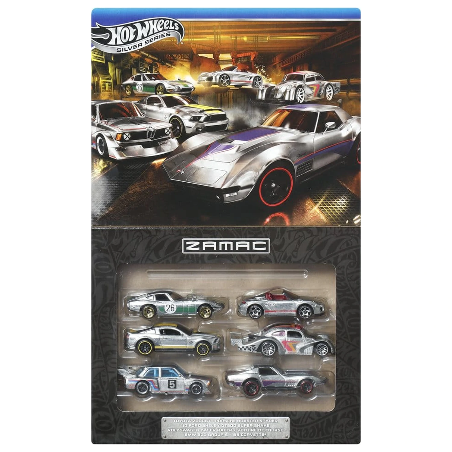 Hot Wheels Silver Series Die-Cast vozilo paket od 6 komada 1/64 ZAMAC fotografija proizvoda