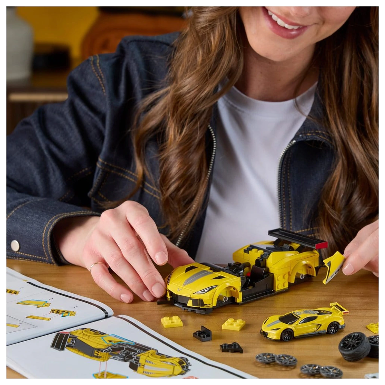 Hot Wheels Speed Mattel Brick Shop građevinski set 1/32 '20 Corvette C8.R fotografija proizvoda