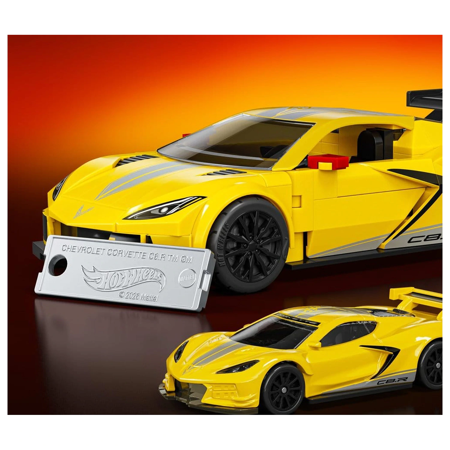 Hot Wheels Speed Mattel Brick Shop građevinski set 1/32 '20 Corvette C8.R fotografija proizvoda