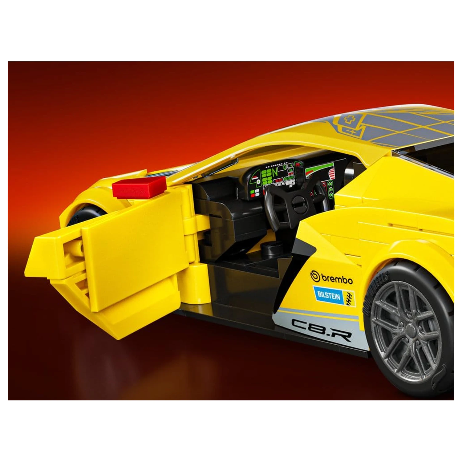 Hot Wheels Speed Mattel Brick Shop građevinski set 1/32 '20 Corvette C8.R fotografija proizvoda