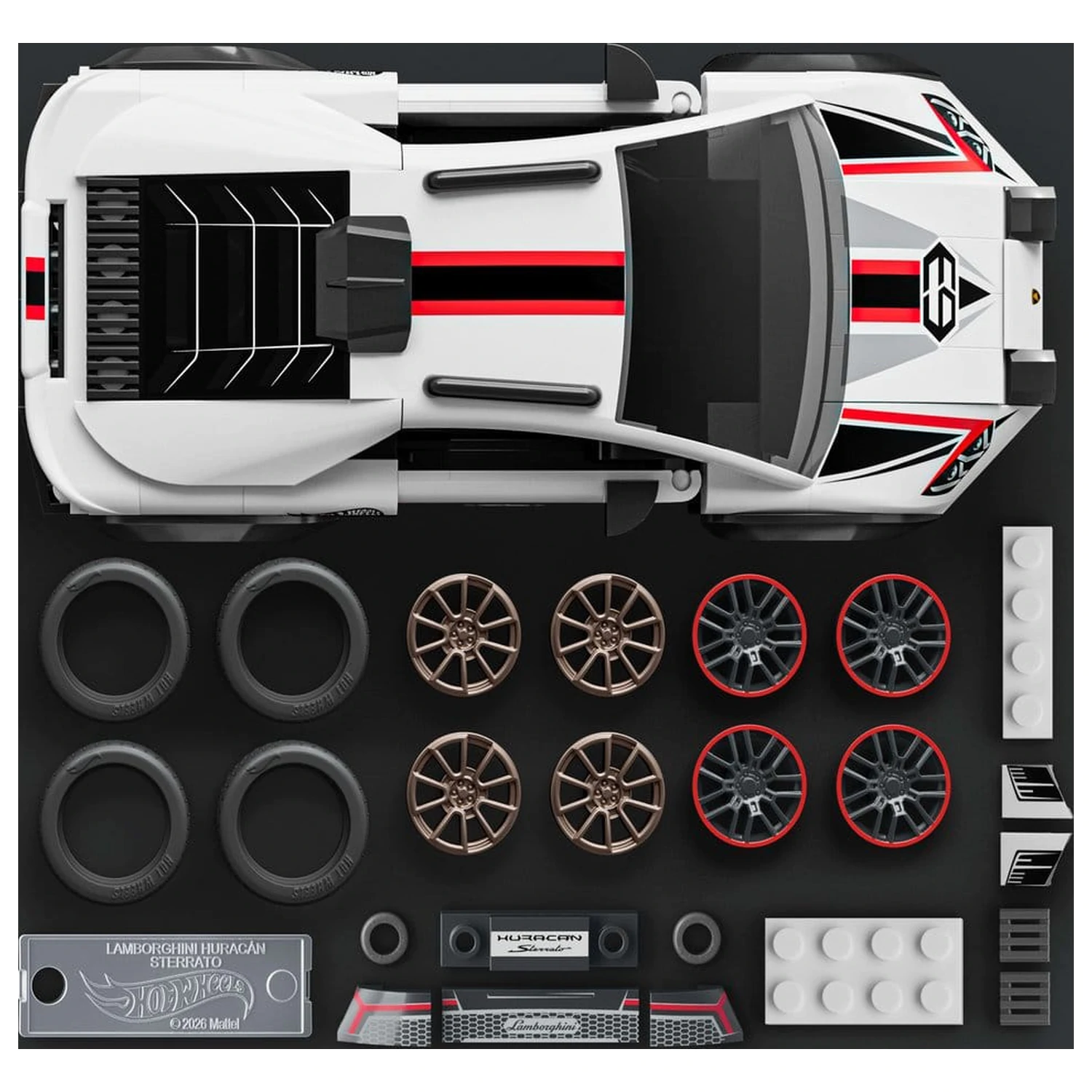 Hot Wheels Speed Mattel Brick Shop građevinski set 1/32 Lamborghini Huracán Sterrato fotografija proizvoda