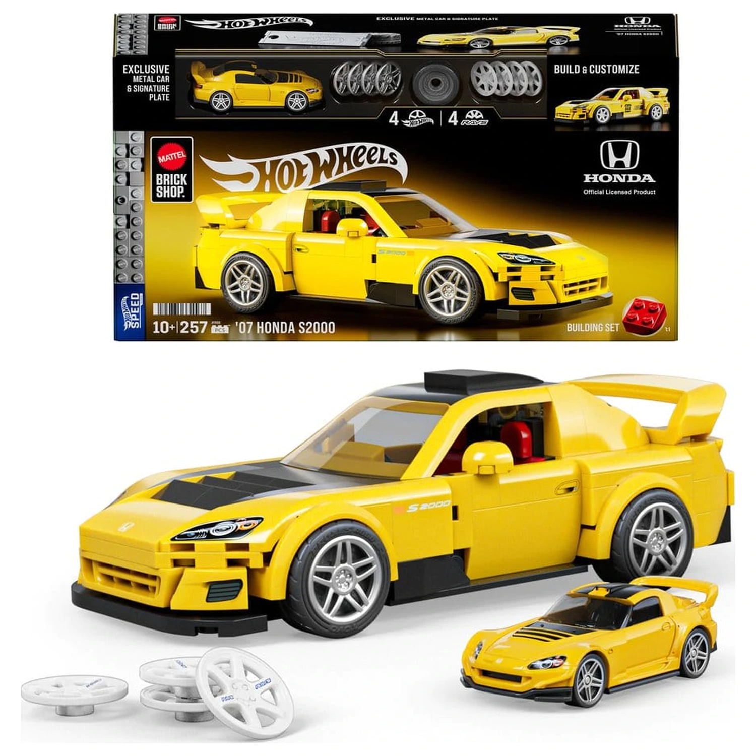 Hot Wheels Speed Series Mattel Brick Shop građevinski set 1/32 '07 Honda S2000 fotografija proizvoda