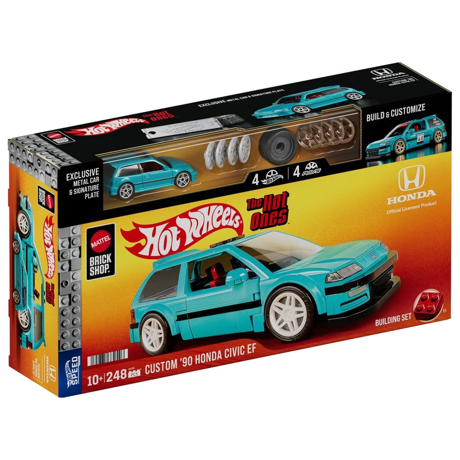 Hot Wheels Speed Series Mattel Brick Shop građevinski set 1/32 Custom ’90 Honda Civic EF fotografija proizvoda