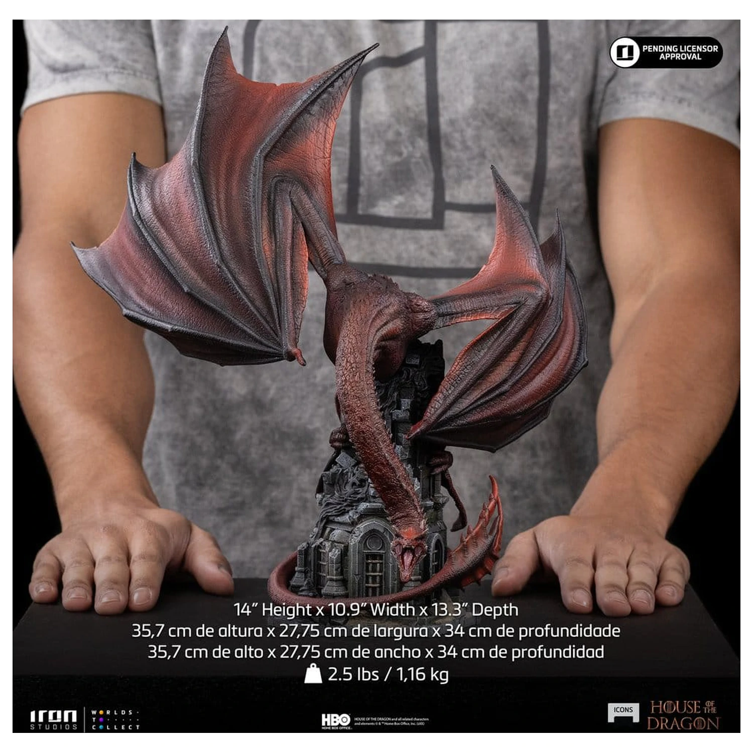 House of the Dragon Icons Statua Caraxes 36 cm fotografija proizvoda