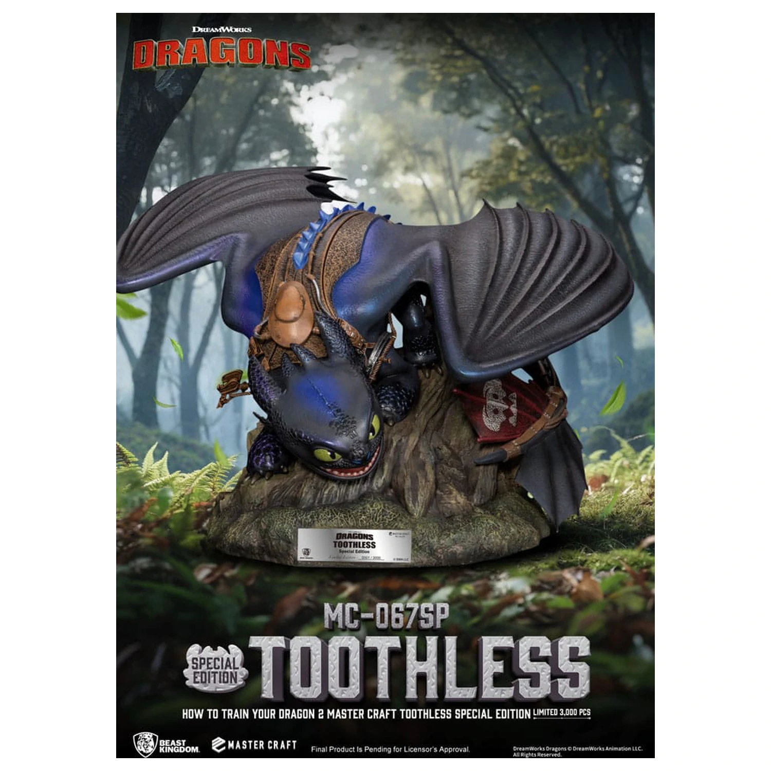 How To Train Your Dragon 2 Master Craft Statua Toothless 38 cm fotografija proizvoda