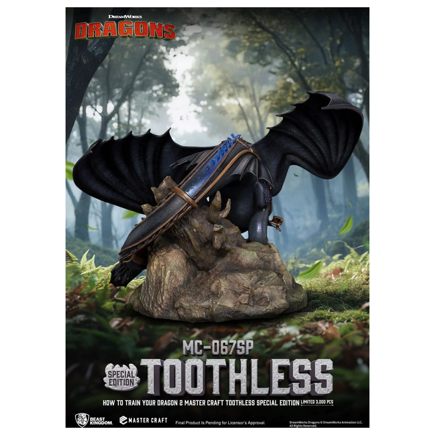 How To Train Your Dragon 2 Master Craft Statua Toothless 38 cm fotografija proizvoda