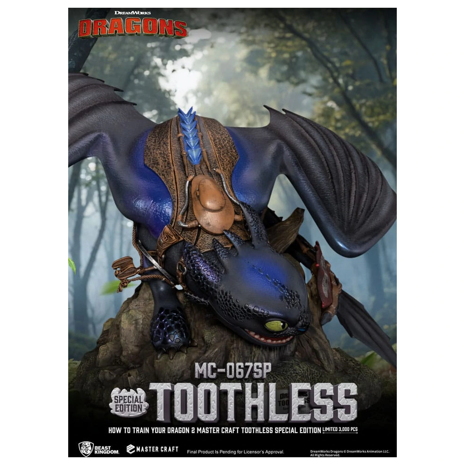 How To Train Your Dragon 2 Master Craft Statua Toothless 38 cm fotografija proizvoda