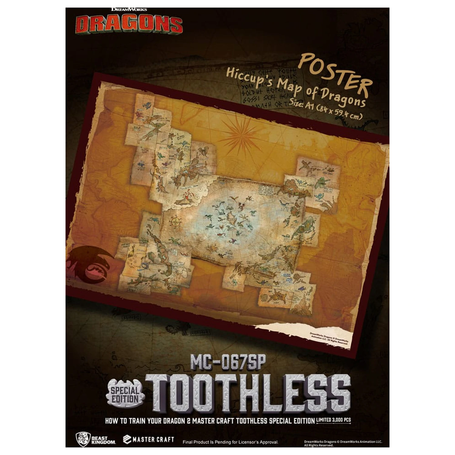 How To Train Your Dragon 2 Master Craft Statua Toothless 38 cm fotografija proizvoda