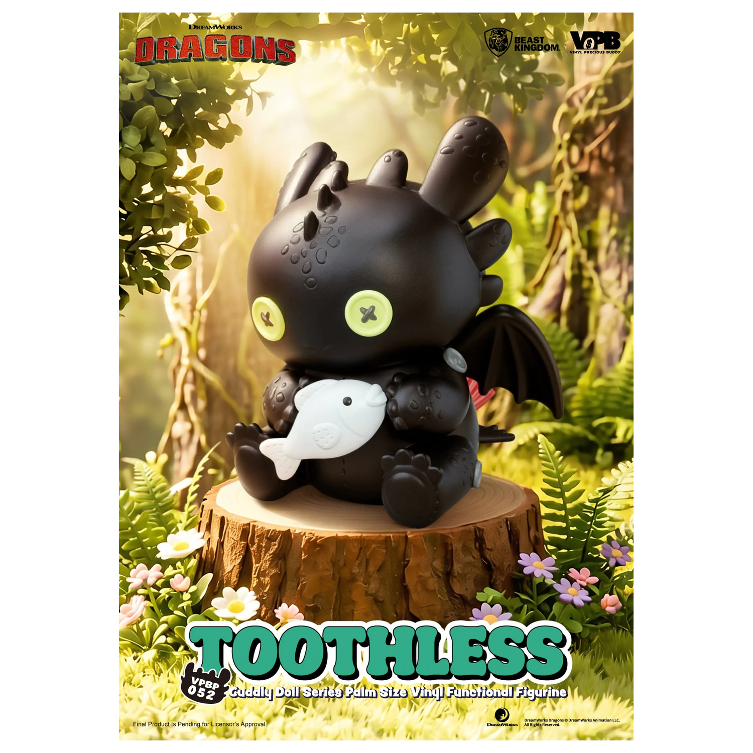 HOW TO TRAIN YOUR DRAGON Toothless Bank vinilna figura 11.7cm fotografija proizvoda