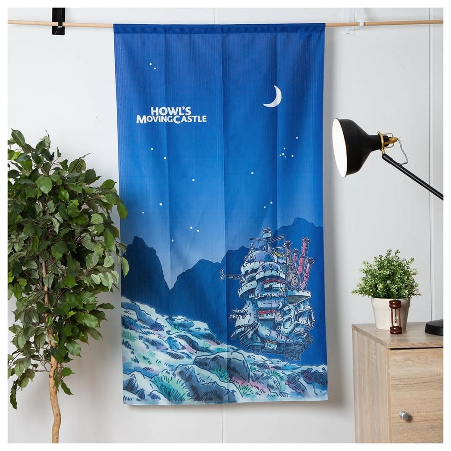 Howl's Moving Castle Noren zavjese Moonlit night fotografija proizvoda