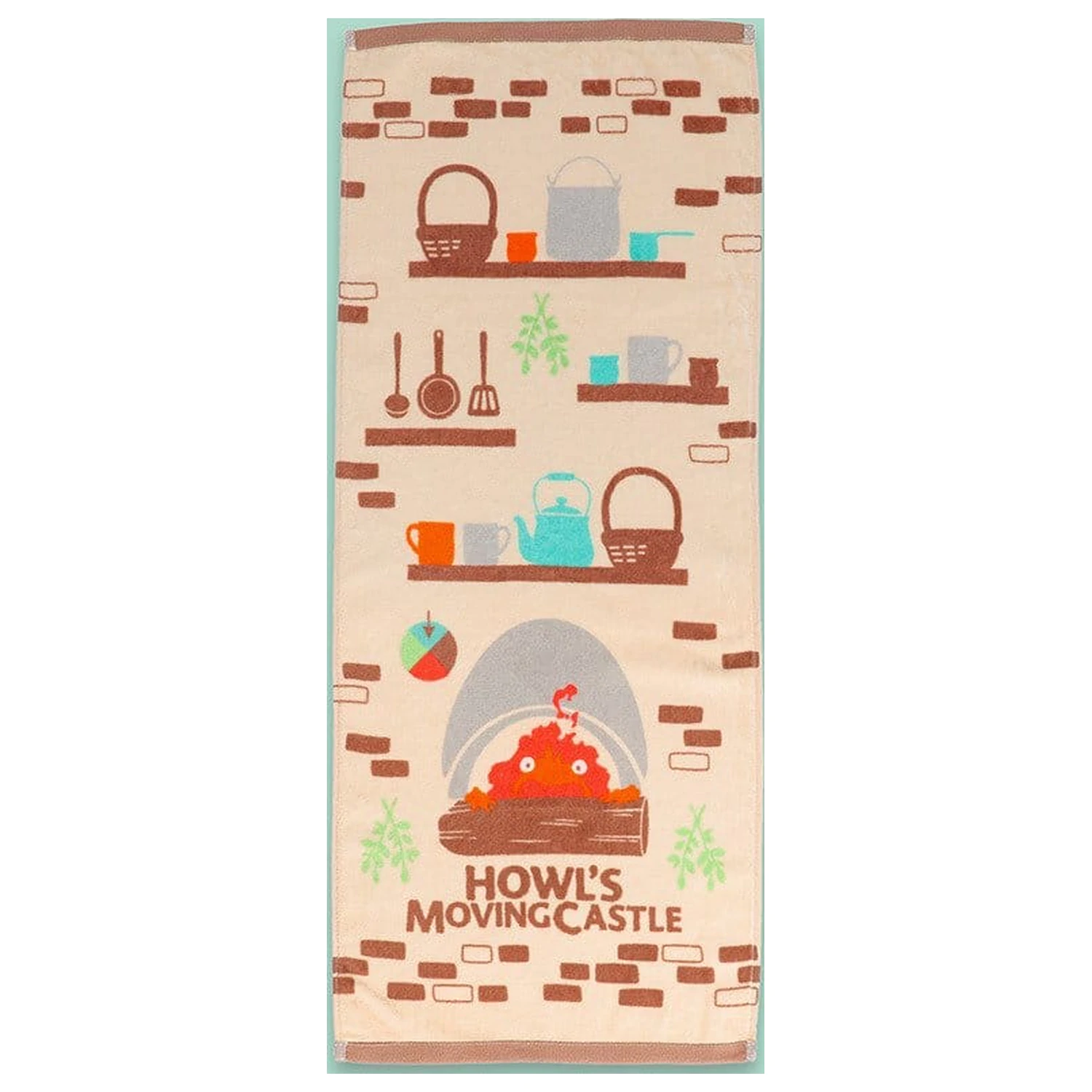Howl’s Moving Castle Natsu ručnik "Cook with Calcifer" 34 x 80 cm fotografija proizvoda
