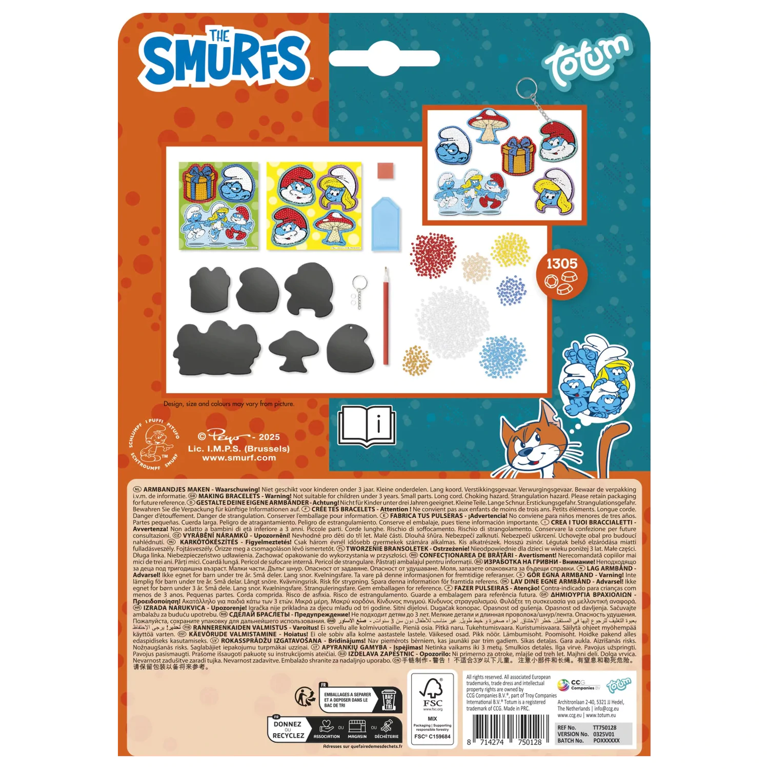 The Smurfs Happy dijamantno-točkasti magnetski set fotografija proizvoda