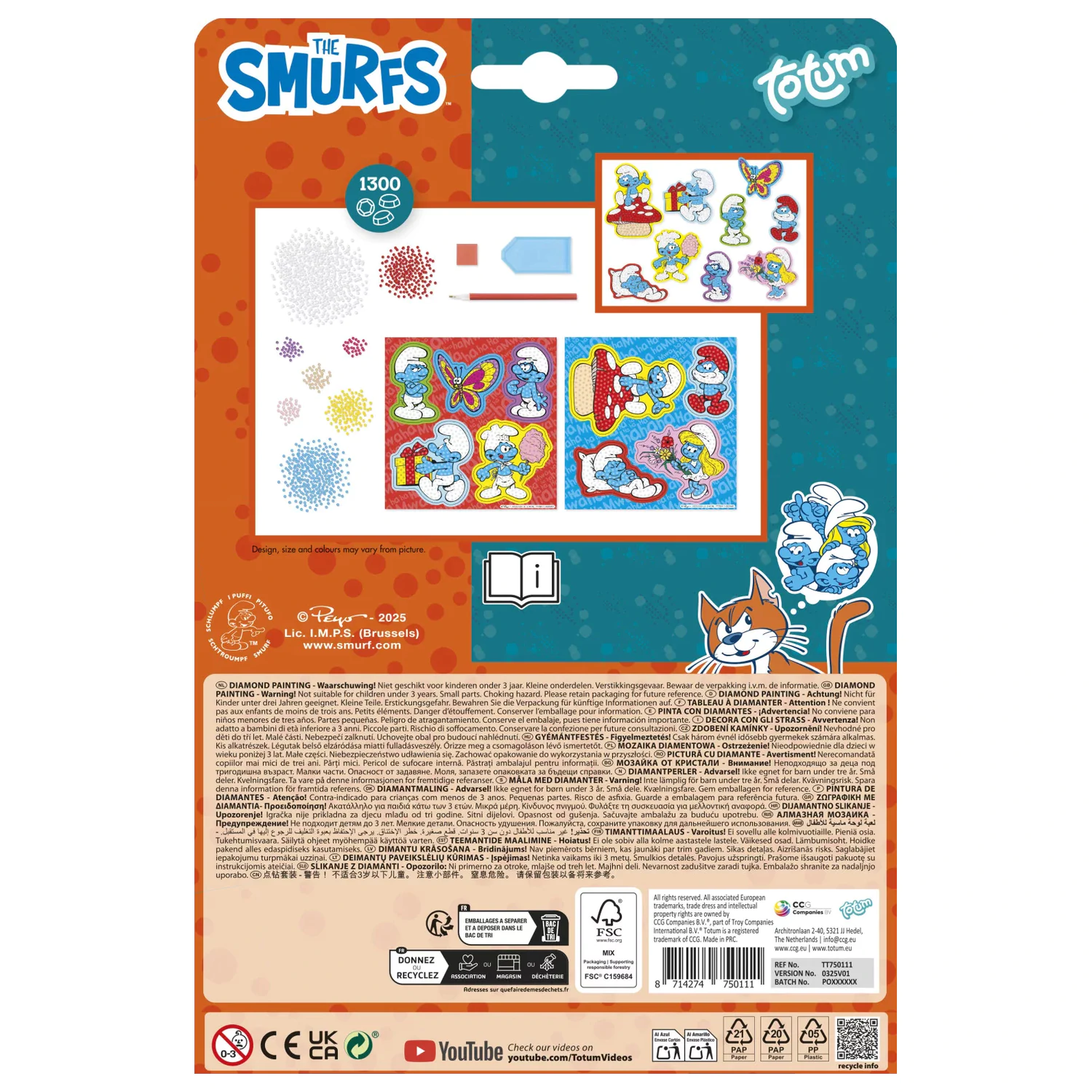 The Smurfs Happy Diamond Dotz set naljepnica od 9 komada fotografija proizvoda