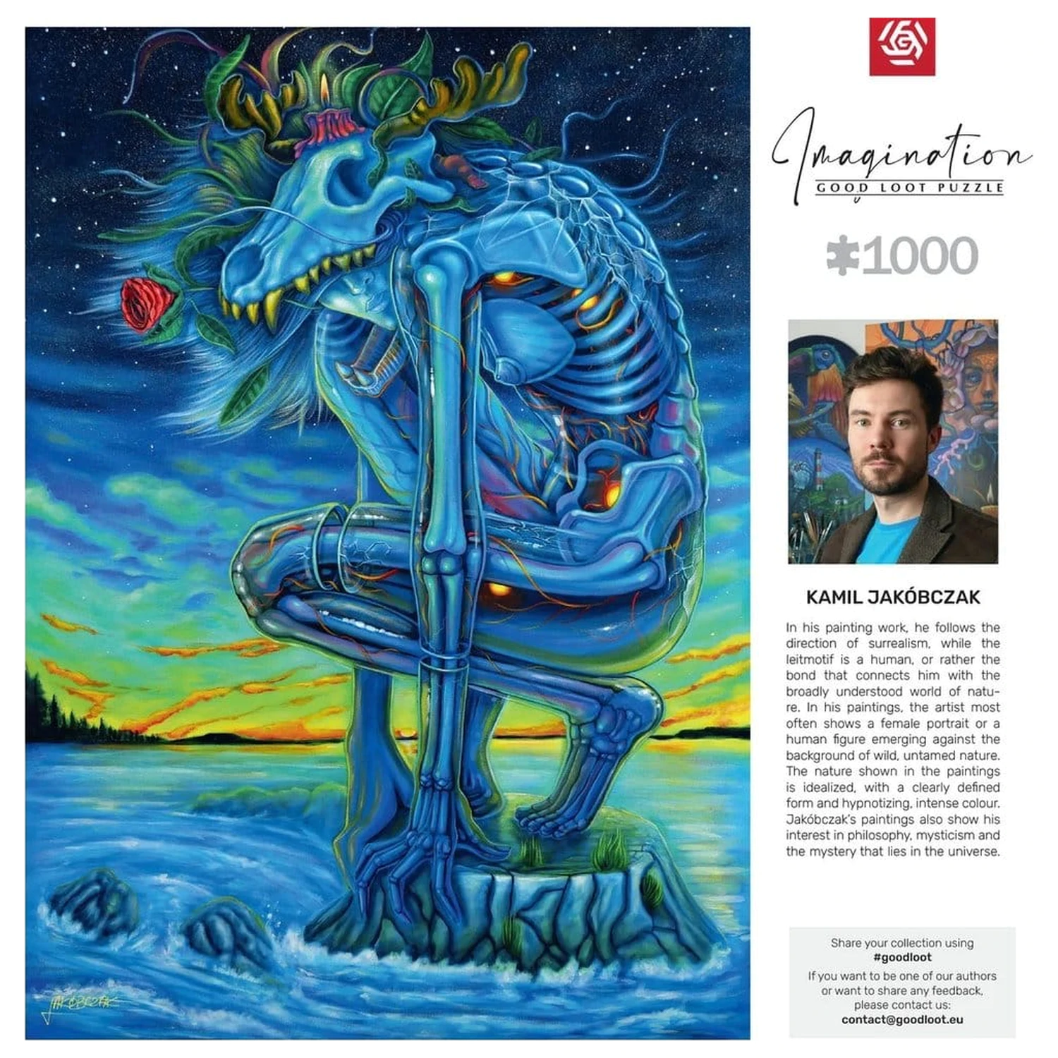 Imagination Series Puzzle Kamil Jakóbczak Bialy Wilk (1000 komada) fotografija proizvoda