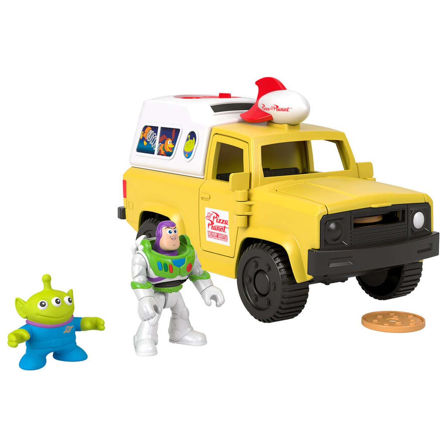 Imaginext Disney Pixar Toy Story kamion Pizza Planet + figure Buzza Svjetlosnog i Aliena fotografija proizvoda