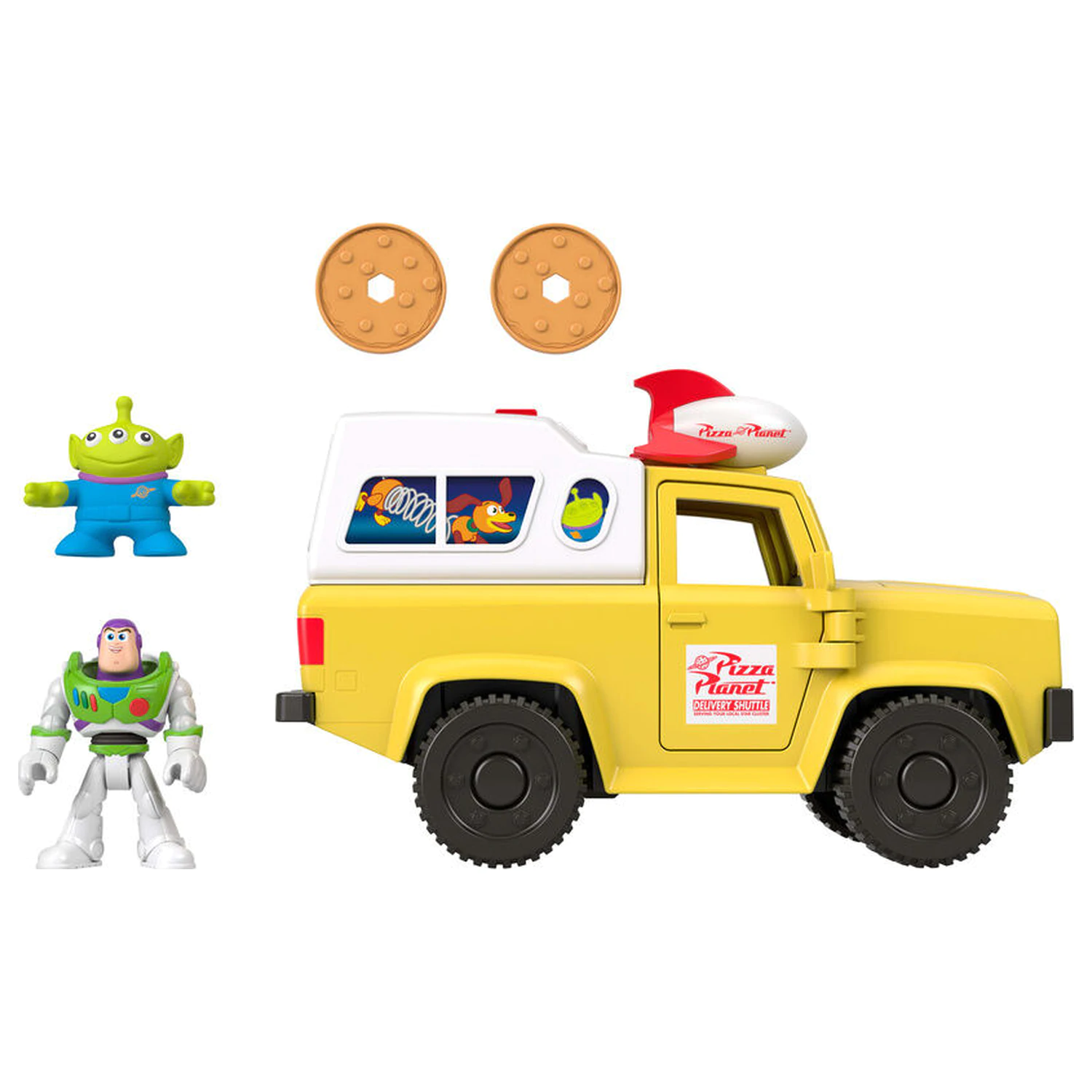 Imaginext Disney Pixar Toy Story kamion Pizza Planet + figure Buzza Svjetlosnog i Aliena fotografija proizvoda
