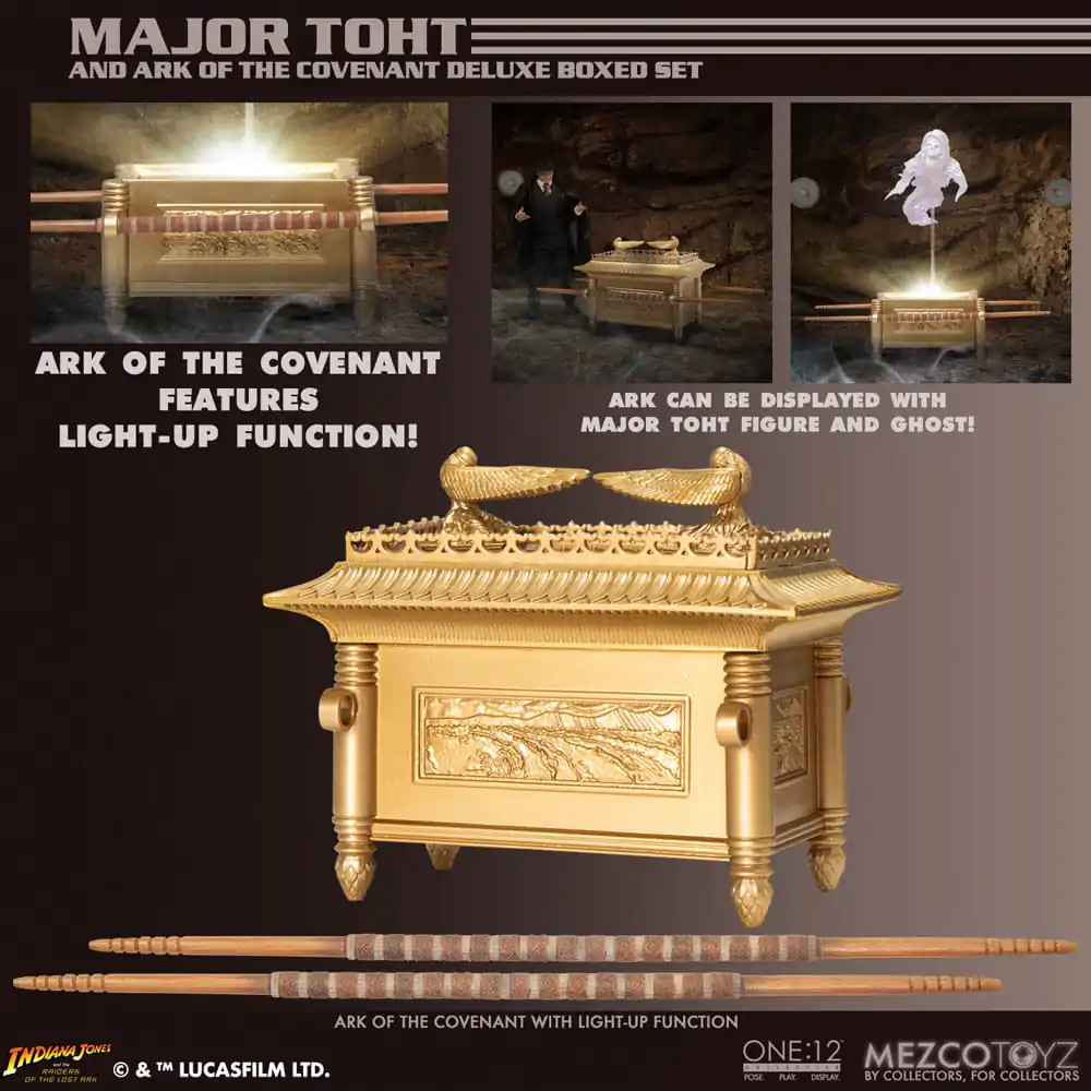 Indiana Jones Action Figure 1/12 Major Toht and Ark of the Covenant Deluxe Boxed Set 16 cm Figura fotografija proizvoda