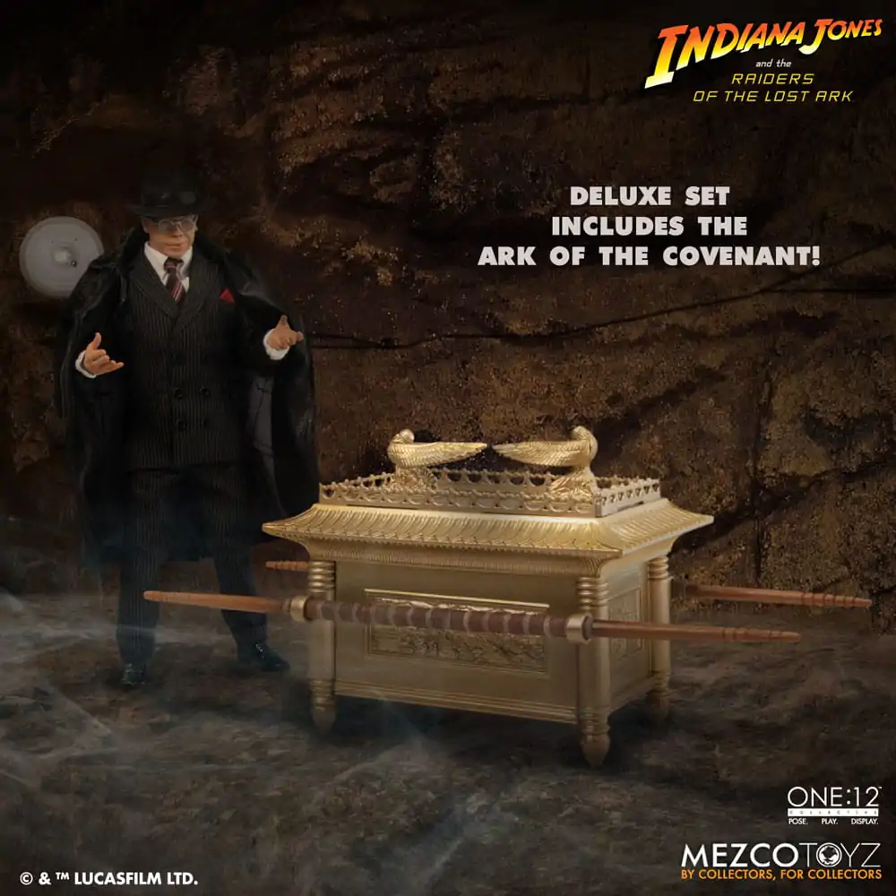 Indiana Jones Action Figure 1/12 Major Toht and Ark of the Covenant Deluxe Boxed Set 16 cm Figura fotografija proizvoda