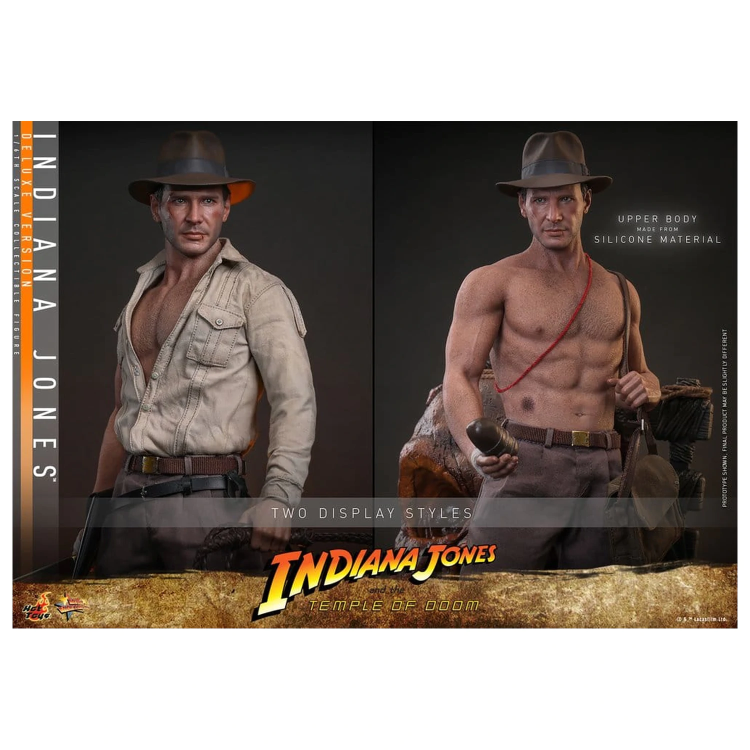 Indiana Jones Movie Masterpiece Action Figura 1/6 Indiana Jones (Deluxe verzija) 30 cm fotografija proizvoda