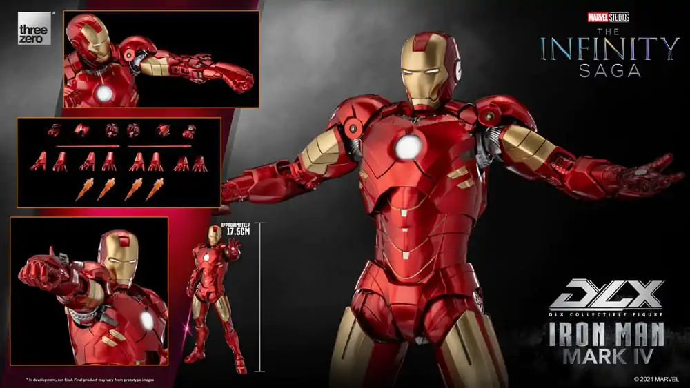 Infinity Saga DLX akcijska figura 1/12 Iron Man Mark 4 17 cm fotografija proizvoda