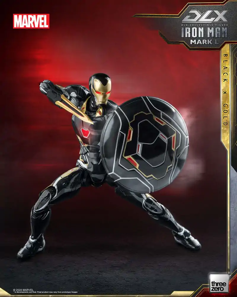 Infinity Saga DLX akcijska figura 1/12 Iron Man Mark 50 (Black X Gold) 17 cm fotografija proizvoda