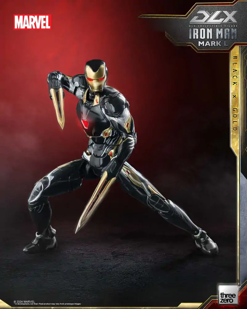 Infinity Saga DLX akcijska figura 1/12 Iron Man Mark 50 (Black X Gold) 17 cm fotografija proizvoda