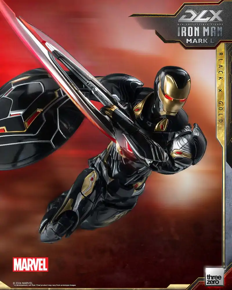 Infinity Saga DLX akcijska figura 1/12 Iron Man Mark 50 (Black X Gold) 17 cm fotografija proizvoda