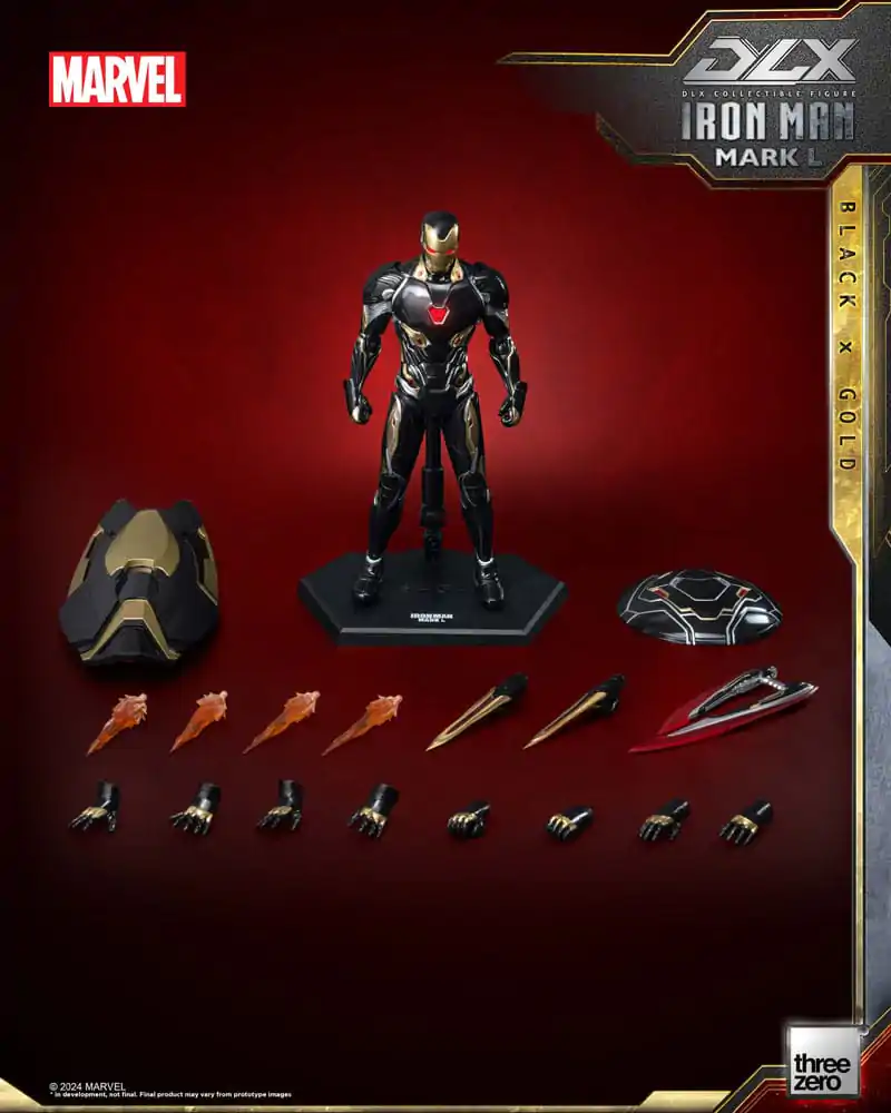 Infinity Saga DLX akcijska figura 1/12 Iron Man Mark 50 (Black X Gold) 17 cm fotografija proizvoda