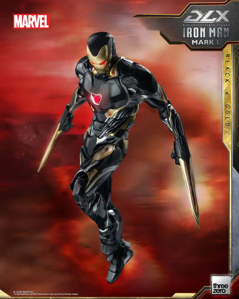 Infinity Saga DLX akcijska figura 1/12 Iron Man Mark 50 (Black X Gold) 17 cm fotografija proizvoda