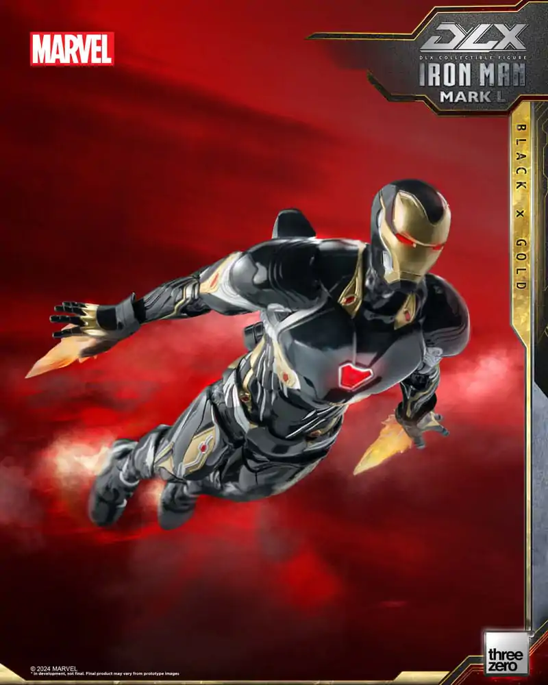 Infinity Saga DLX akcijska figura 1/12 Iron Man Mark 50 (Black X Gold) 17 cm fotografija proizvoda