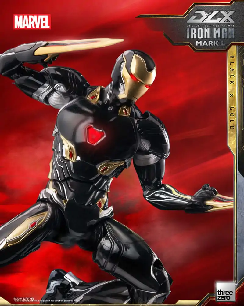 Infinity Saga DLX akcijska figura 1/12 Iron Man Mark 50 (Black X Gold) 17 cm fotografija proizvoda