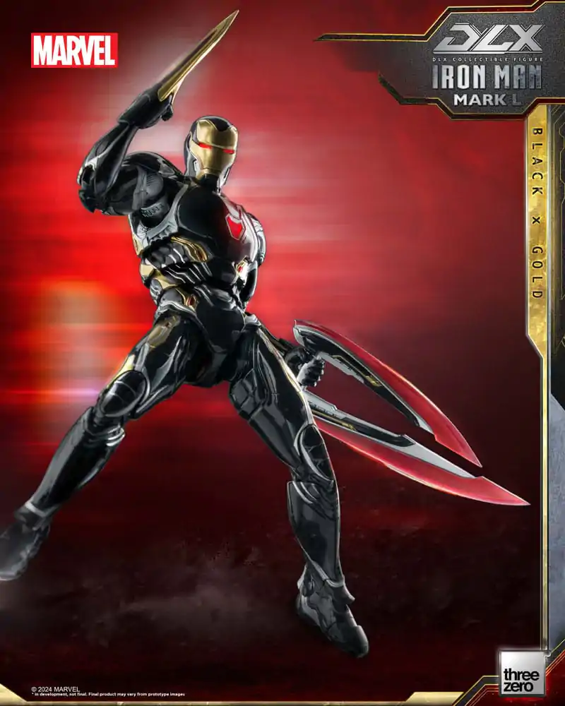 Infinity Saga DLX akcijska figura 1/12 Iron Man Mark 50 (Black X Gold) 17 cm fotografija proizvoda