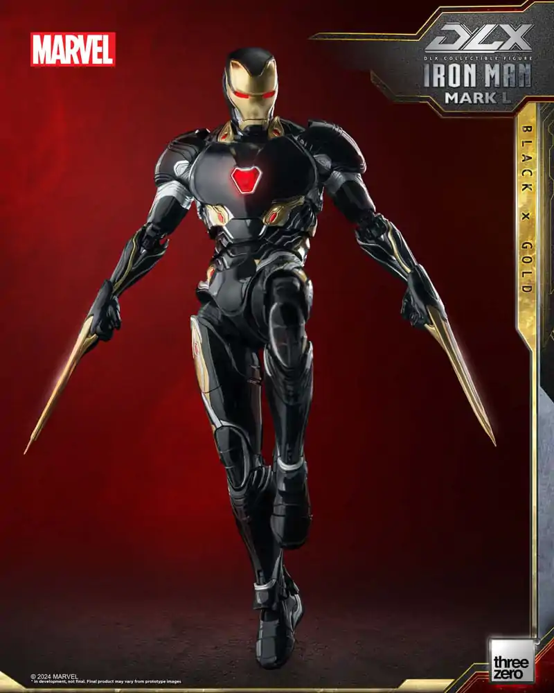 Infinity Saga DLX akcijska figura 1/12 Iron Man Mark 50 (Black X Gold) 17 cm fotografija proizvoda